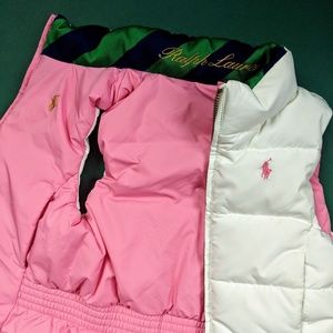 Ralph Lauren Reversible Puffer Vest Kids Size 5